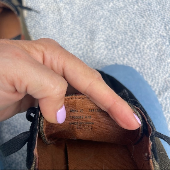 Frye Black Brown & Green Sneakers with Suede Overlays - Picture 7 of 12